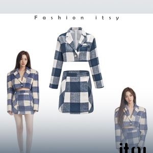 designer blazer &skirt set